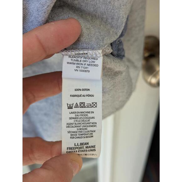 L.L.Bean Lakewashed Rugby Polo Shirt XXL Tall Gray Long Sleeve Traditional Fit - Picture 7 of 9
